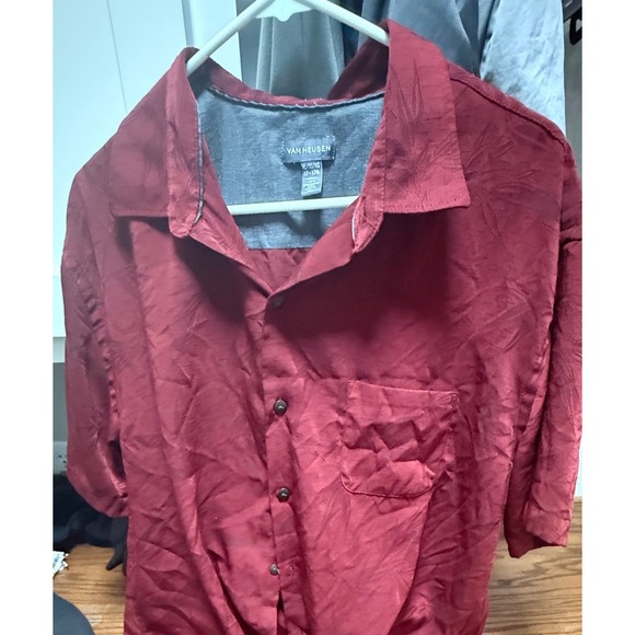 Van Heusen Other - Van Heusen Short Sleeve Textured Button Down Shirt 17-17.5